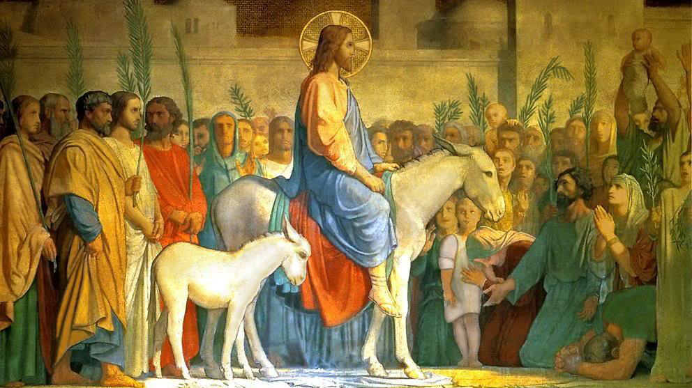 Christ riding into Jerusalem on Palm Sunday 